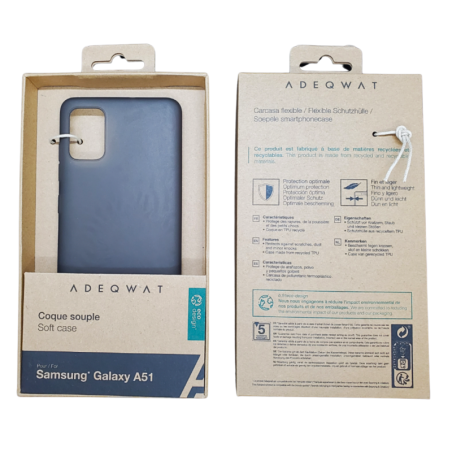 Coque ADEQWAT pour Samsung A51 Eco Design Noi | Smarty Paris